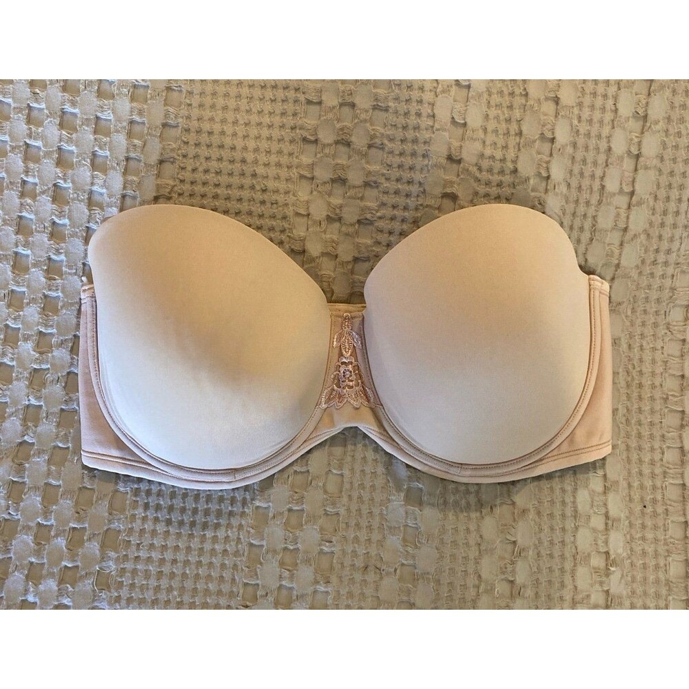 Vanity Fair Strapless Underwire Bra 40D Nude Color 5 Hooks Model 74380 - Picture 1 of 9
